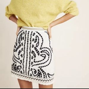 Maeve by Anthropologie Carys Embroidered Skirt